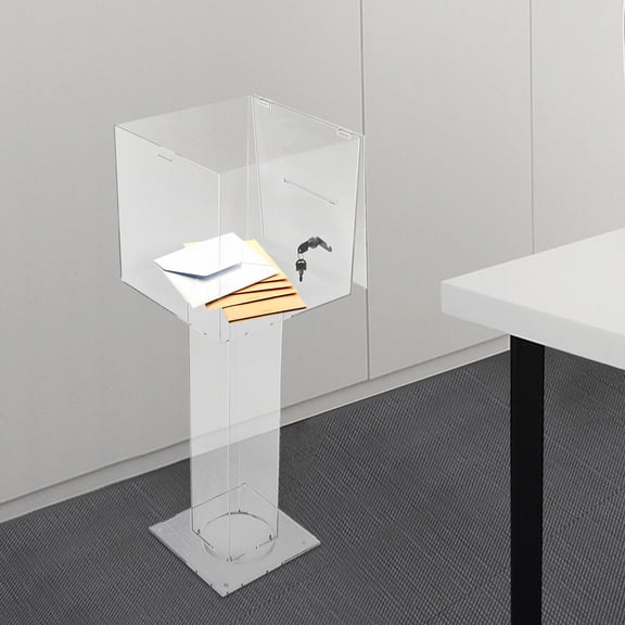 Denest Acrylic Suggestion Box, Acrylic Donation Box, Clear Box for Donation & Ballot