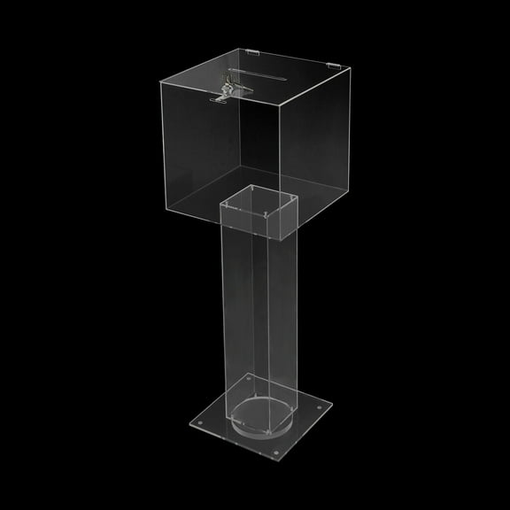 Denest Acrylic Suggestion Box, Acrylic Donation Box, Clear Box for Donation & Ballot