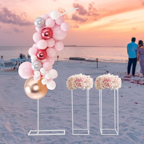 Denest Arch Ballon Stand Backdrop Stand for Parties Wedding Flower Stand+2*Flower Stand