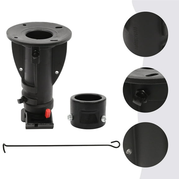 Denest Black Fifth Wheel Camper RV Adapter Hitch to Gooseneck 12" ~ 16" Adjustable NEW