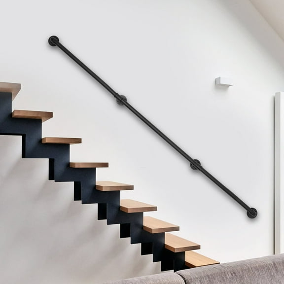 Denest Hand Rail 12FT Banister Wall-Mount Staircase Grab Galvanized Iron Stair Handrail