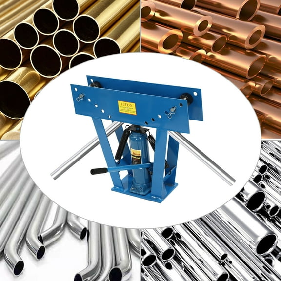 Denest Heavy-Duty Pipe Bending Machine 16 Ton Hydraulic Pipe Tube Bender W/ 8 Dies
