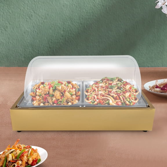 Denest Ice Food Serving Display Tray, Buffet Cold Serving Display Tray, Cooling Food