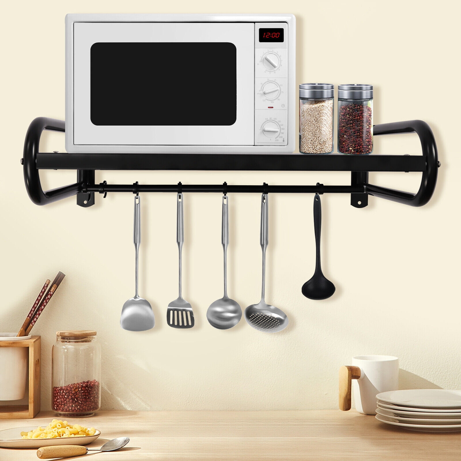 Denest Kitchen Pan Pot Rack Wall Mounted Hanging Storage Organizer ...