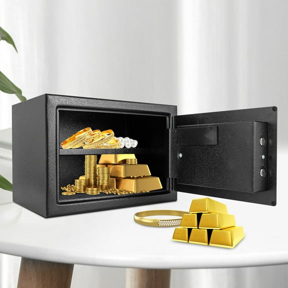 Denest Large SafetySteel Fireproof Safe Box Digital Keypad Lock for Home Cash Security