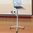 Denest Mobile Computer Stand Desk Bedside Rolling Laptop Table Cart
