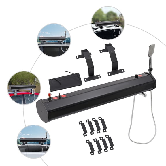 Denest Portable 30L Roof Rack Mount Overlanding Off Road Shower Solar Camping Car Roof
