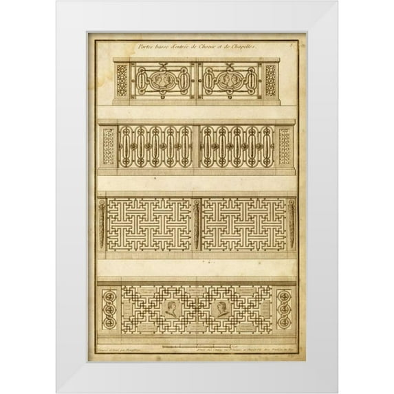 Deneufforge 23x32 White Modern Wood Framed Museum Art Print Titled - Vintage Gate Design II