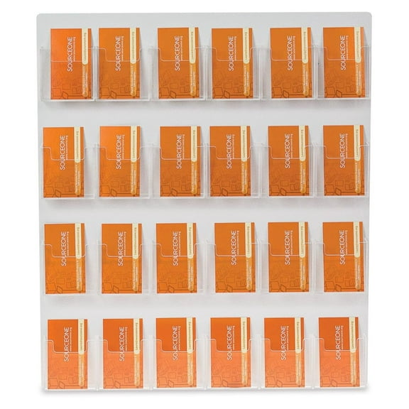Deng rui 24 Pocket Vertical Wall Mount Business Card Holder Display (1 Pack, 24 Pocket)