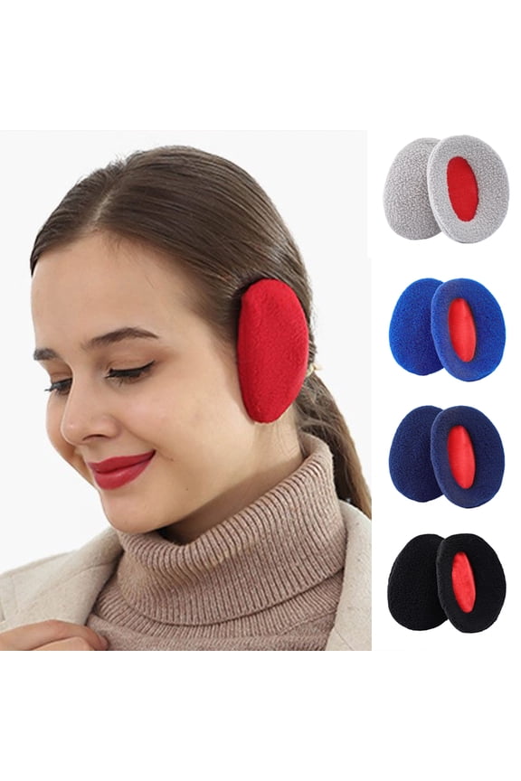 1 Pair Earmuffs Bandless Fleece Ear Warmers Winter Ear Covers Unisex