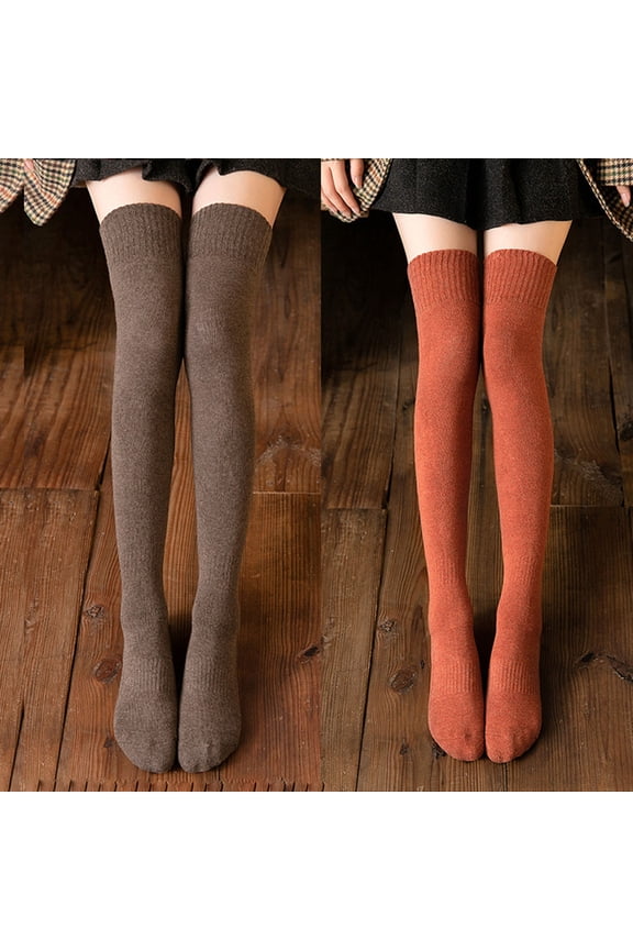 1 Pair Winter Stocking Extra Thick Keep Warmth Casual Velvet Warm Thermal Socks for Home