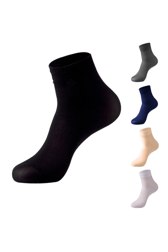 10Pairs Women Men Disposable Solid Color Thick Silk Socks for Ice Rink Foot Bath