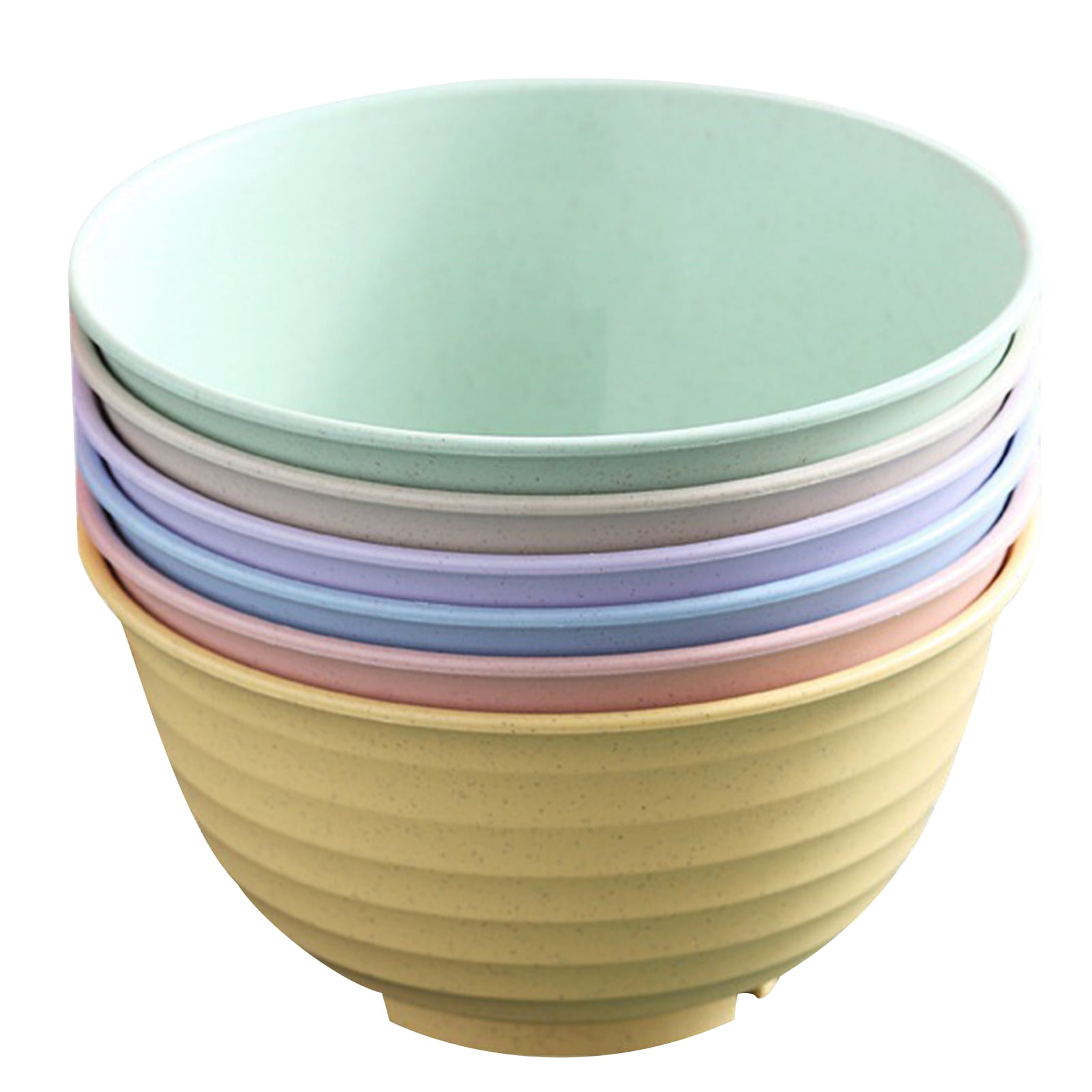 Dengjunhu 1100ML Wheat Straw Lightweight PP Bowls, Unbreakable Cereal Bowls,for Rice and Soup