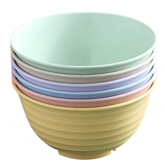 Dengjunhu 1100ML Wheat Straw Lightweight PP Bowls, Unbreakable Cereal Bowls,for Rice and Soup,Dishwasher and Microwave Safe