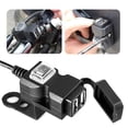 thumbnail image 1 of Dengjunhu 12-24V/9-90V Motorcycle USB Phone Charger, Waterproof Fast Charging, Quick Disconnect SAE USB Adapter, with Voltmeter ON/Off Switch&Fuse for Phone,Tablet., 1 of 7