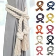 thumbnail image 1 of Dengjunhu 2Pcs Curtain Ties, Outdoor Curtain Tiebacks Rope for Patio Gazebo Pergola Cabana, Natural Cotton Curtain Holders, Village Rural Rustic Farmhouse Curtain Holdbacks for Drapery, 1 of 7
