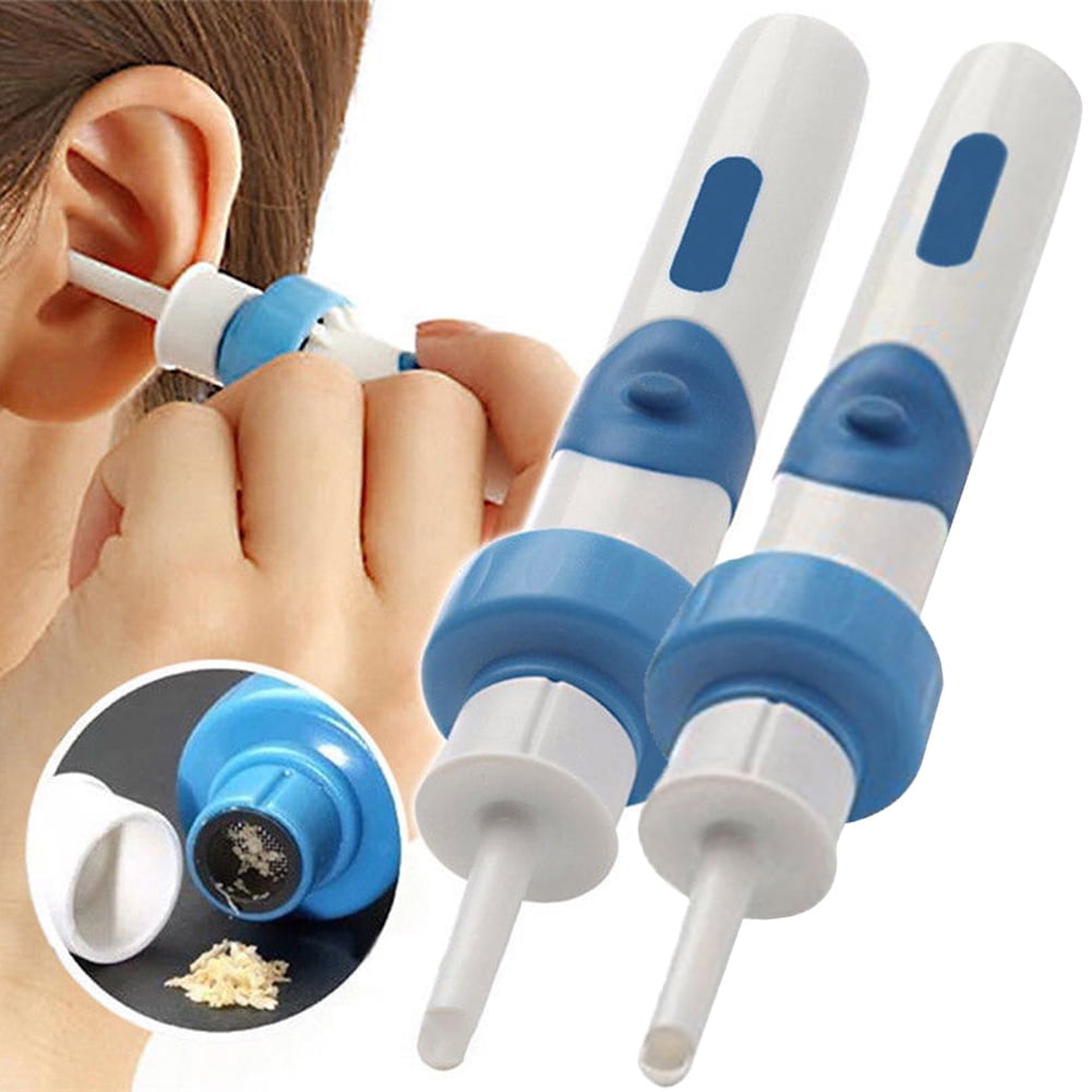 Dengjunhu 2Pcs Safety Electric Cordless Vacuum Ear Cleaner Wax Remover