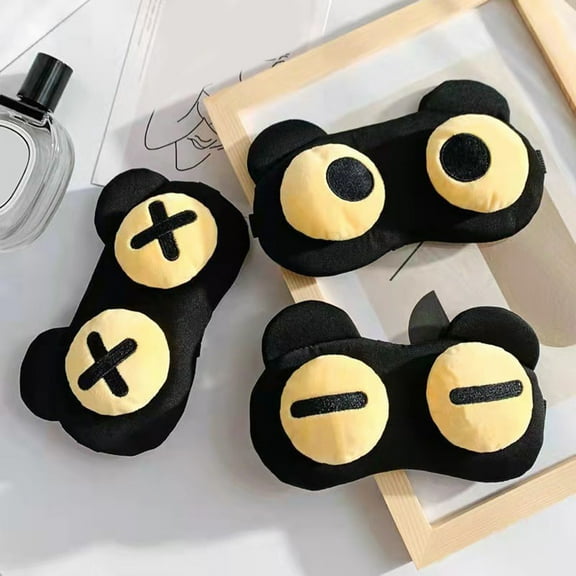 Dengjunhu 3Pcs Sleep Eye Mask - Soft Blindfolds Sleeping Mask, Cute Big Eye Cover Eye Shade for Kids Girls Men Women Plane Travel Nap Night Sleeping
