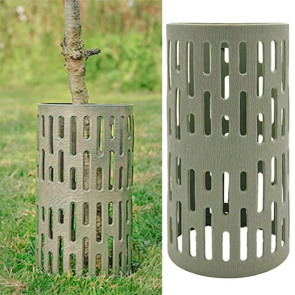 Dengjunhu 3Pcs Tree Trunk Protector Tree Guards - Stacks Vertically and Horizontally - Adjustable Size - Protects from Mowers, Trimmers and Rodent