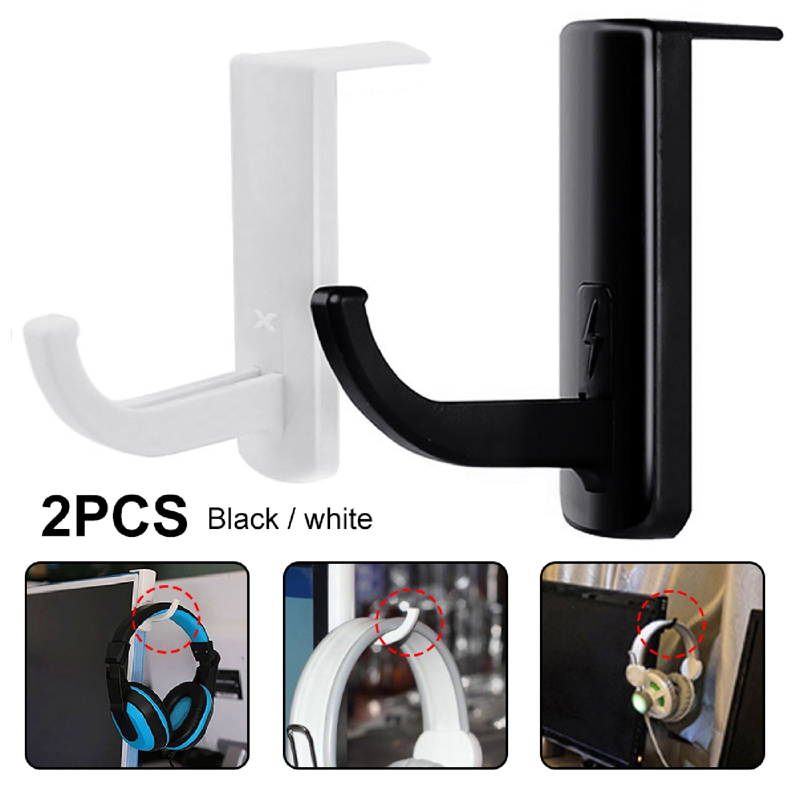 Dengjunhu 6 Pcs Sticky Headphone Stand, Headset Hanger 360 Degree