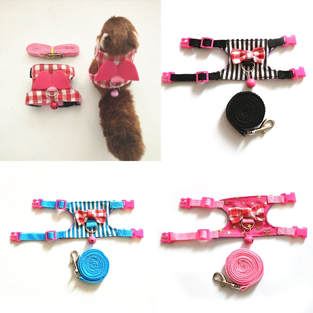 Dengjunhu Adjustable Bunny Rabbit Harness and Leash Set Small Pet Cute ...