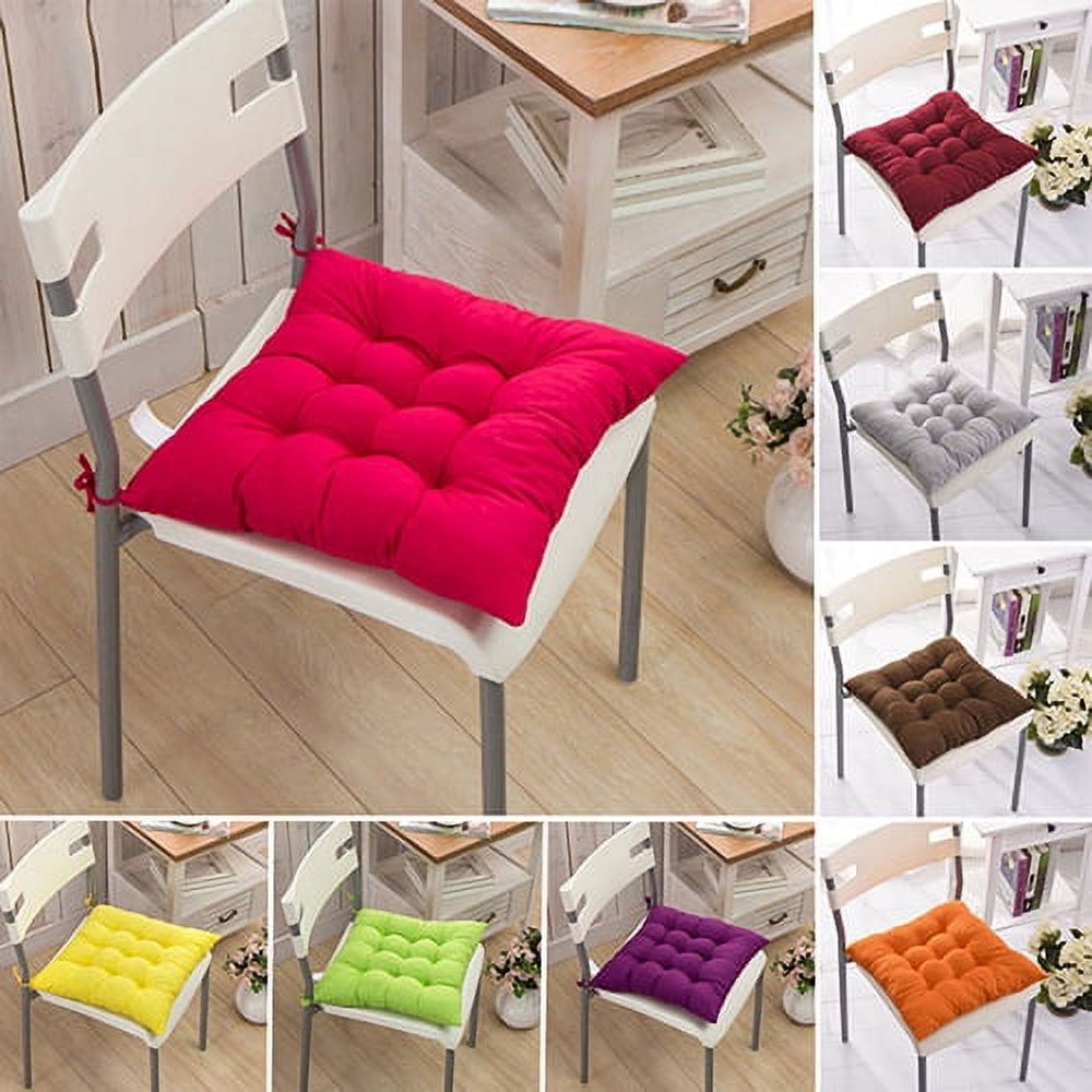 Dengjunhu Chair Cushions for Dining Chairs, Square Thick Chair Pads with  Ties Non Slip, Soft and Comfortable Seat Cushions for Kitchen Dining Office  Chair 