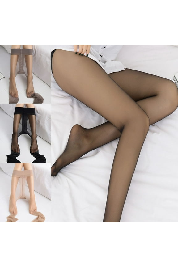Invisible Stretchy Bottoming T-shaped Crotch Ultrathin Seamless Transparent Tights Stockings for Home