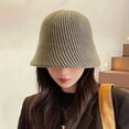 thumbnail image 1 of Dengjunhu Low Profile Bucket Hat for Women Men Woolen Yarn Winter Thermal Knit Fisherman Cap for Daily Life, 1 of 7