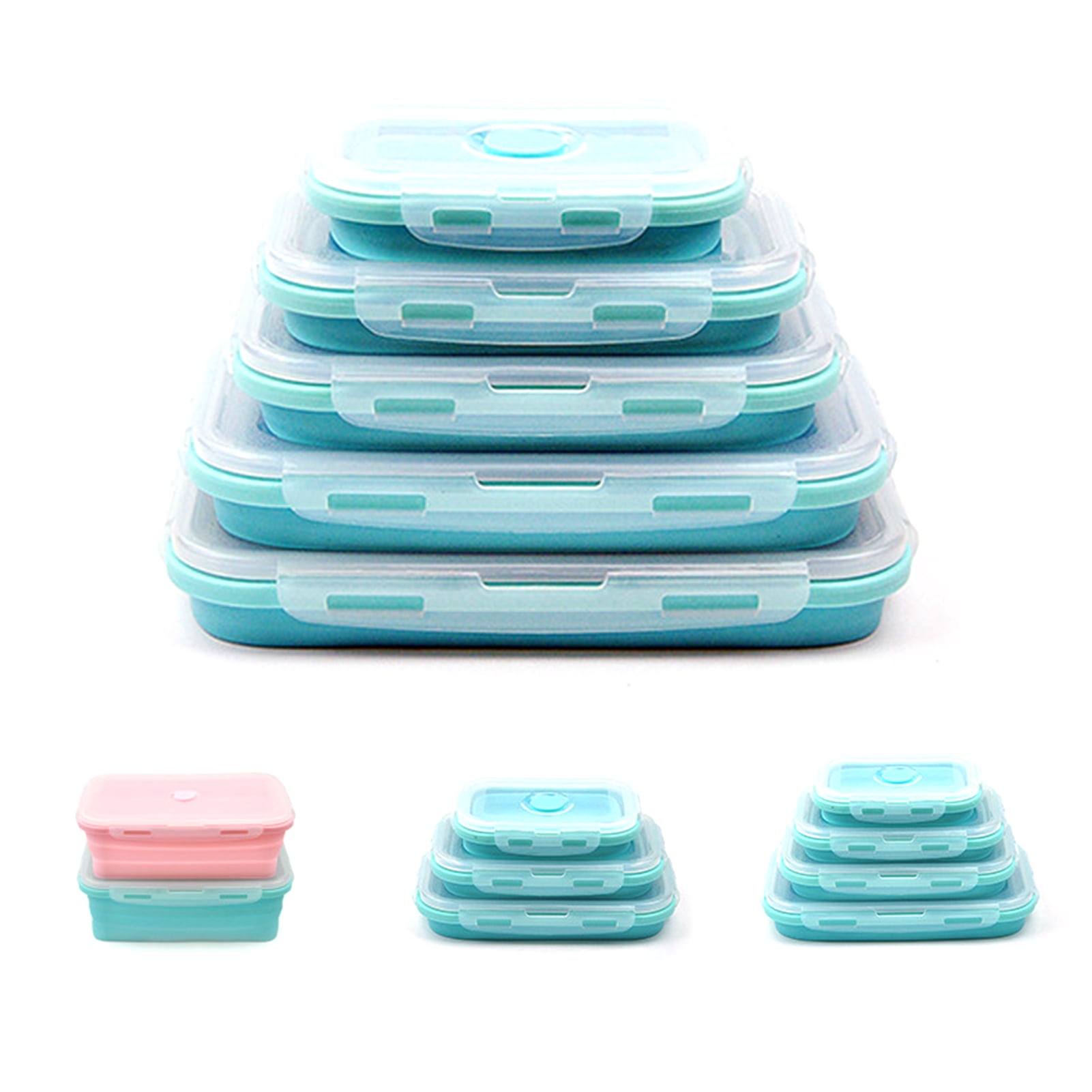Dengjunhu Lunch Box Collapsible Large Capacity Food Grade Silicone ...