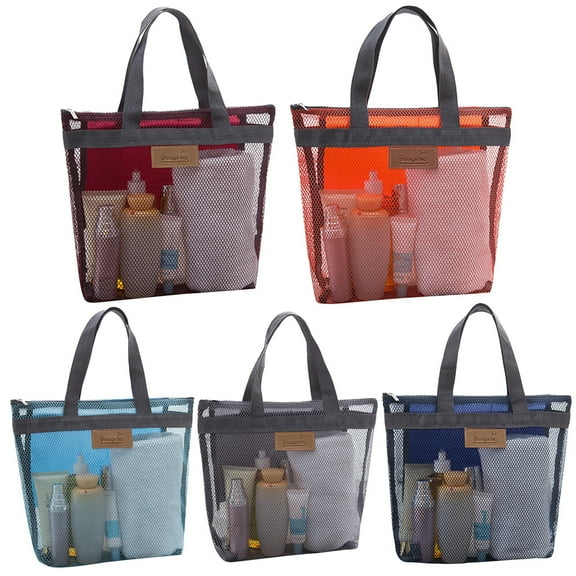 Dengjunhu Mesh Makeup Bag Mesh Zipper Pouch Travel Cosmetic Organizer Case Travel Toiletry Bag Organize Supplies Cosmetics Accessories for Daily or Travel to Keep Small Items