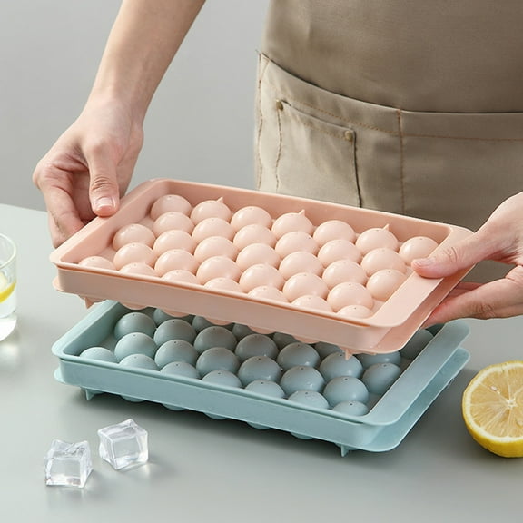 Dengjunhu Round Ice Cube Tray,Ice Ball Maker Mold for Freezer,Mini Circle Ice Cube Tray Making Sphere Ice Chilling Cocktail Whiskey Tea & Coffee