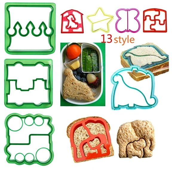 Dengjunhu Sandwich Cutters for Kids -Sandwich Cutters -Bread Cutter & Sandwich Cutter for Kids Varies in Cute Color & Shape - Easy Crust Cutter Sandwich Fun for Bento Lunch Box
