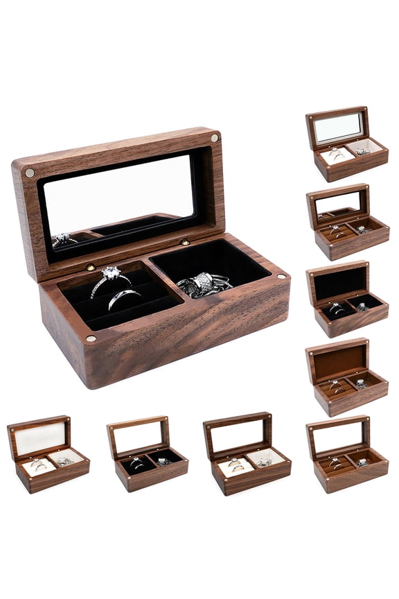 Valentine's Day Handmade Wooden Jewellery Trinket Box Keepsake Storage Organizer for Girls 