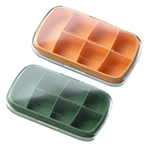 Dengjunhu Waterproof Pill Case - Travel Pill Organizer Small Pill Box with 7 Compartments - Portable Pill Container Outdoor Pill Holder