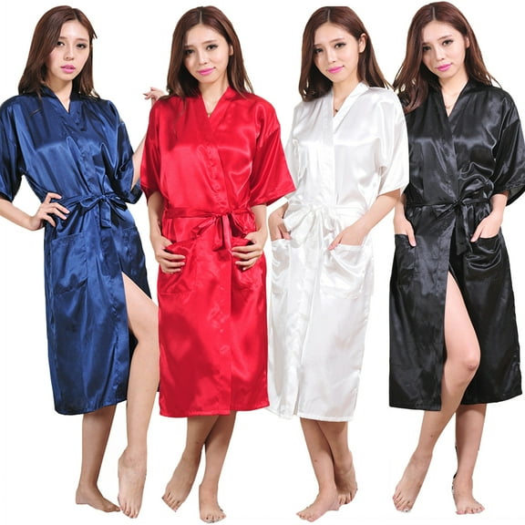 Dengjunhu Women's Floral Lace Robe Long Sleeves Dressing Gown Bathrobe Bride Robe Nightwear