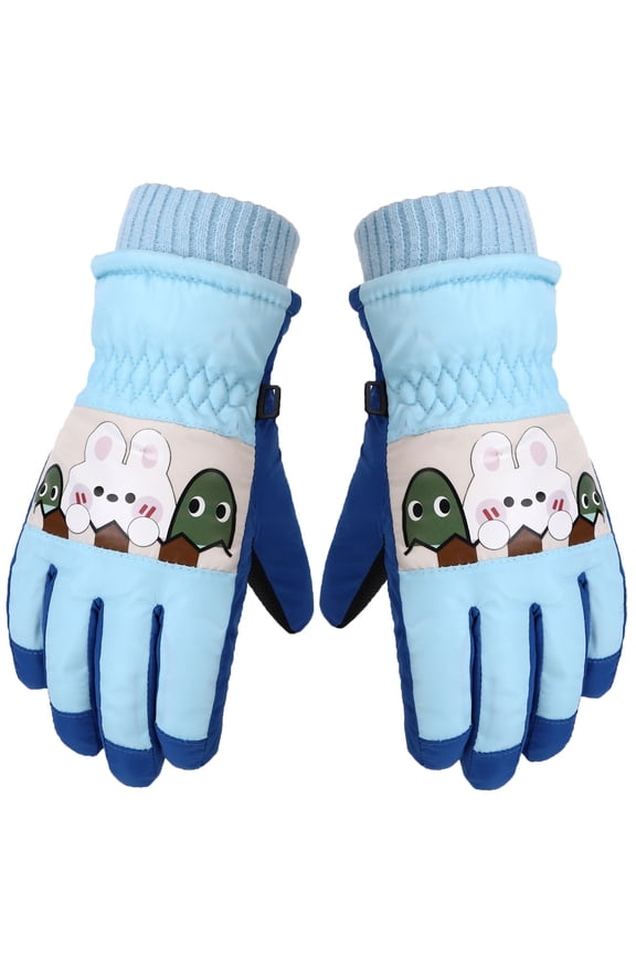 Kids Winter Waterproof Gloves for Ski Snow Snowboard Warm Unisex Gloves Mittens Windproof for Cold Weather for 4-7 Years Old