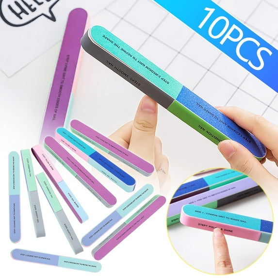 Dengmore 10 Pcs Nail Buffer Block Nail Shine Buffers Blocks Files for Natural and Acrylic Nails Smoother Buffing Block Polisher Fingernail File Buffer Grit for Buffing Shinning, Manicure