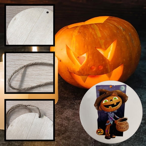 FFENYAN 10PC Vintage Pumpkin Scene Halloween Tree Ornament Funny Pumpkin Decor DIY Multicolor