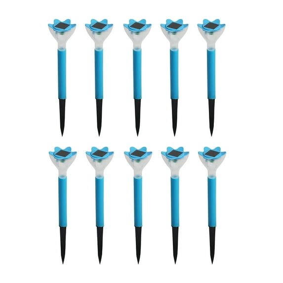 Dengmore 10pcs Solar Light Outdoor Bright Flowers Flashing Color Changing LED IP67 Solar Light Outdoors Solar Garden Lights for Walkway Garden Patio Garden Stake Light