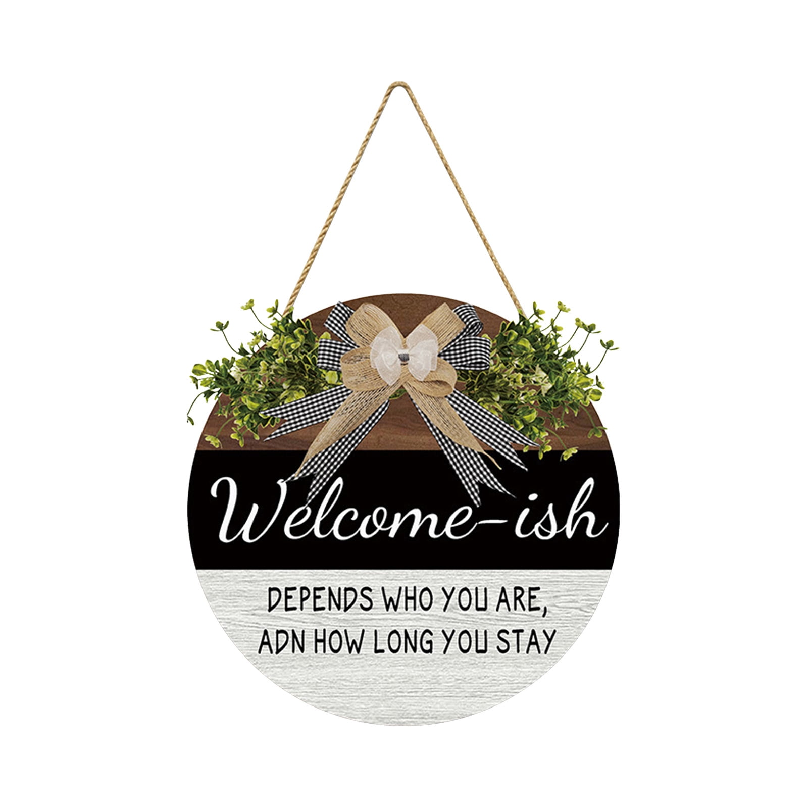 Dengmore 11.8 Inch Welcome Sign for Front Door Spring Flowers Door ...