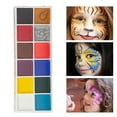 thumbnail image 1 of Dengmore 12-Color Halloween Face and Body Paint Palette, Washable Oil-Based Makeup for Costume and Stage Use, 1 of 5