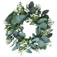 thumbnail image 1 of FFENYAN Simulation Garland Door Decoration Small Thorn Door Leaf Wreath Green, 1 of 9