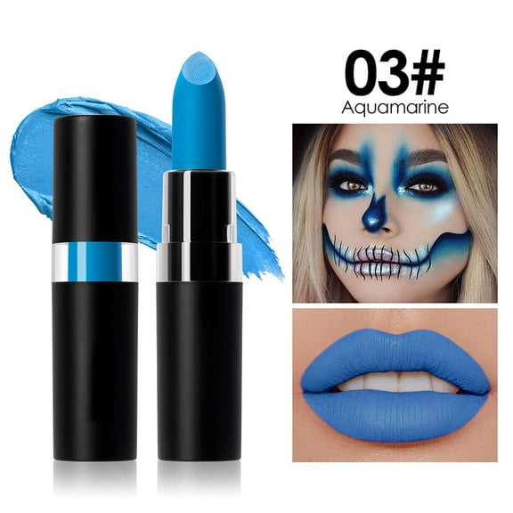 Dengmore 13 Colors for Choose Halloween Lipstick for Face Painting Halloween Facial Paint Stick Halloween Cosplay Party Blue Makeup