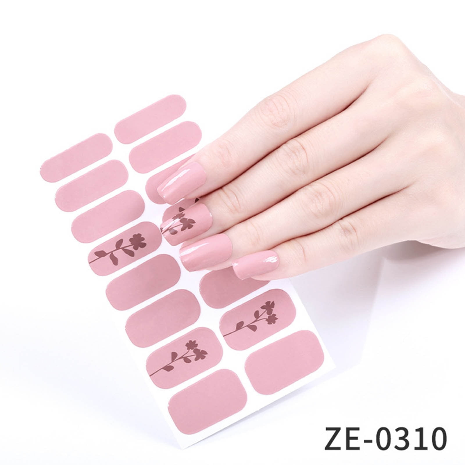 Dengmore 16pcs Nail Polish Strips Wraps Nail Stickers Set for UV Lamp Designing 3 Dimensions