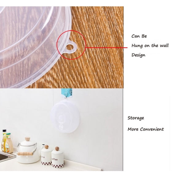 Dengmore 1Pc Food Cover Microwave Oil Cap Heated Sealed Cover Kitchen Tool for Kitchen