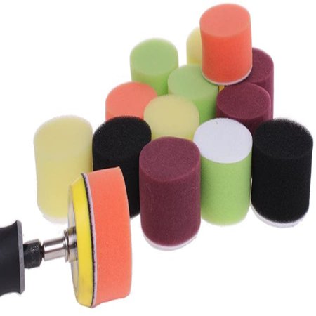 Dengmore 2 Inch Car Polishing Disc Flat Sponge Polishing Wheel Waxing Tool Set Of 16 for Home