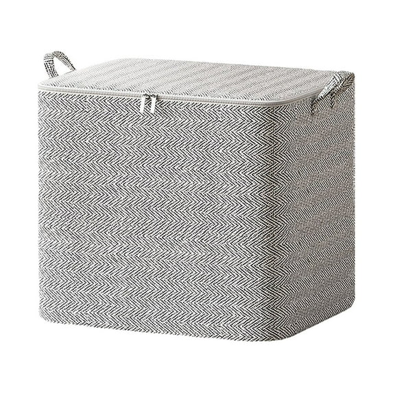Dengmore 2PCS Non-woven Zipper Storage Bags Foldable Clothes Organizer Storage Box Window Sturdy Handles for Closet Dorm Pillows Bedding Clothes Stuffed Toys Blankets