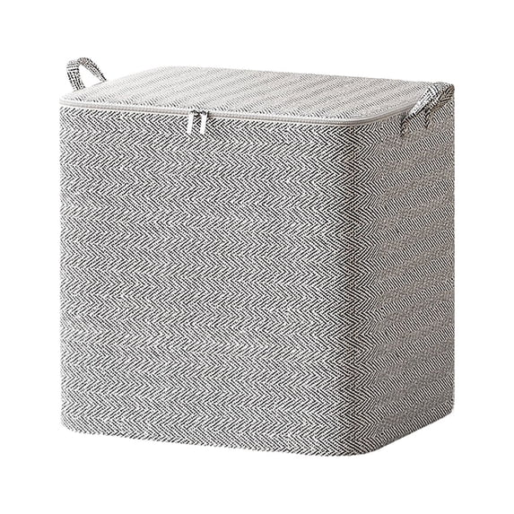 Dengmore 2PCS Non-woven Zipper Storage Bags Foldable Clothes Organizer Storage Box Window Sturdy Handles for Closet Dorm Pillows Bedding Clothes Stuffed Toys Blankets, Saving