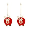 thumbnail image 1 of Dengmore 2pcs Christmas Decoration Felt Deer Pendant Christmas Tree Hanging Ornament Christmas Gift Party Holiday Decor, 1 of 4