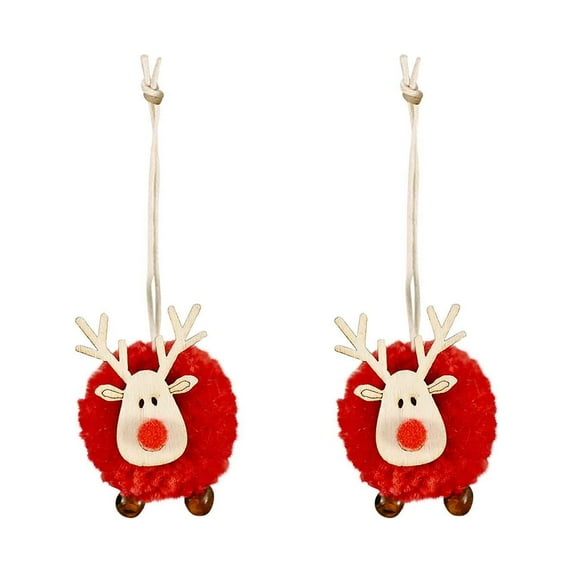 Dengmore 2pcs Christmas Decoration Felt Deer Pendant Christmas Tree Hanging Ornament Christmas Gift Party Holiday Decor